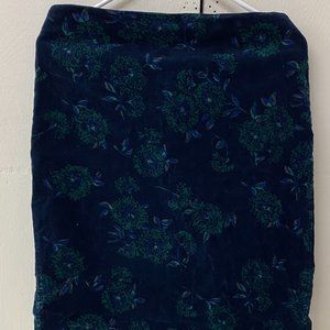 Blue Floral Ann Taylor Pencil Skirt